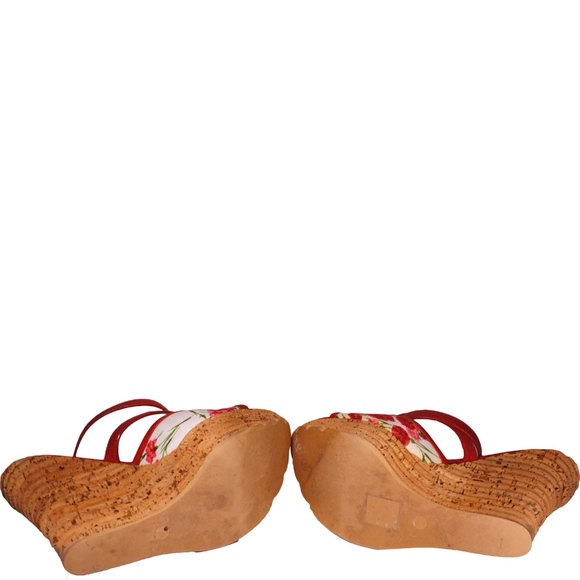 DOLCE & GABBANA FLORAL PRINT WEDGE SANDALS - Picture 6 of 6